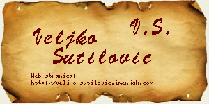 Veljko Šutilović vizit kartica